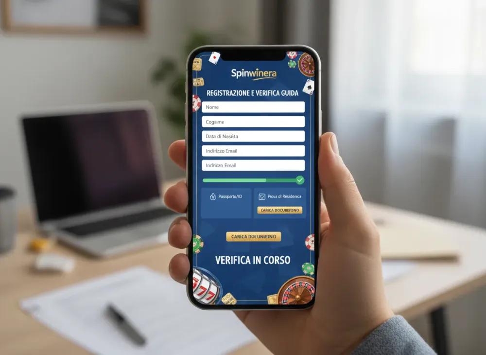 Spinwinera registrazione guida su documenti e verifica